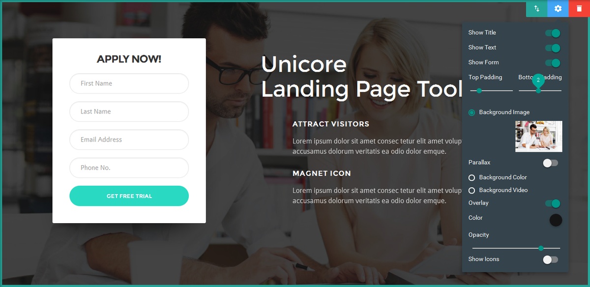 Simple Bootstrap Landing Page Theme Creator