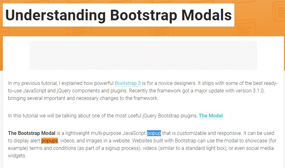  Yet another  valuable  information  concerning Bootstrap Modal Popup
